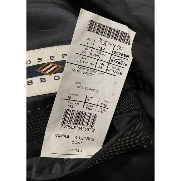 Joseph abbound 100% FINE WOOL SUPER 100's mens 58R blazer gray sports coat - Picture 5 of 8